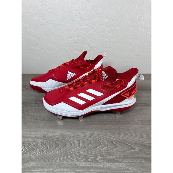 Adidas Icon 7 Boost Baseball Cleats Metal Size 6.5 Red White New With Tags - Picture 2 of 8